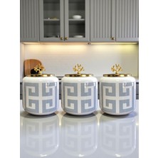 Feray Home Kahve Köşesi - Gri Versa Desen 1.4 L Baharatlık Gold