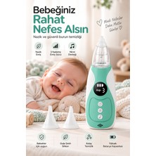 Robeve Auhma Elektrikli Bebek Burun Aspiratörü 3 Kademeli Burun Temizleme Cihazı, 3 Gıda Sınıfı Silikon Başlıklı, Rahatlatıcı Müzik Destekli, Sökülebilir Kolay Temizlenebilir Şarjlı Nazal Aspiratör