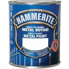 Kazan Hobi Pürüzsüz Beyaz Metal Boyası, 750 Ml=1 Kg; Doğrudan Pas Üstüne, Astar ve Antipas Gerektirmez