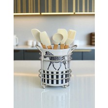 Feray Home Kaşıklık - Zebra At Desen Gümüş