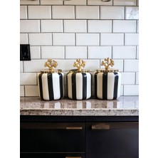 Feray Home Kahve Köşesi - Dik Çizgi 1.4 L Baharatlık Gold