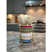 Feray Home Kaşıklık - Kelebek Desen Gold