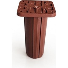 Kazan Hobi Plastik 13X20 cm Kare Başlı Sert Kahve Uzayabilir Destek Ayağı Ayarlanabilir Mobilya Dolap Ayağı