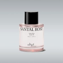 Kazan Hobi Saten Bitişli, Yapışkanlık Hissi Bırakmayan Vücut Yağı Satin Glow Body Oil (Santal Rose)