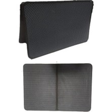 Kazan Hobi Büyük Boy Katlanabilir Elekli Kedi Tuvalet Önü Paspası 82X60 Cm, Siyah