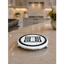 Feray Home Nihale - Versa Desen Siyah Gümüş