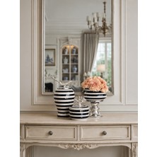 Feray Home Dekoratif - Salon Seti Full Siyah Zebra Gümüş