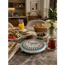 Feray Home Nihale - Herm Renkli Desen Gümüş