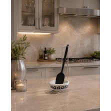 Feray Home Kepçelik - Versa Desen Siyah Gümüş