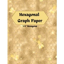 Kazan Hobi Hexagonal Graph Paper 1/4" Hexagons: -Golden Bees And Honeycomb Edition- For Quilting; Chemistry, Game Design, Architecture, Mathematics, Illustrations, And More
