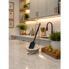 Feray Home Kepçelik - Versa Desen Siyah Gold