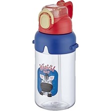 Kazan Hobi Boyun Askılı Kalın Pipetli Kilitli Kapaklı Okul Su Matarası, 650 Ml, 3 Renk