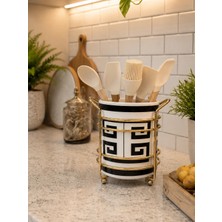 Feray Home Kaşıklık - Versa Desen Siyah Gold