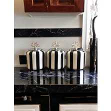 Feray Home Kahve Köşesi - Dik Çizgi 1.4 L Baharatlık Gümüş