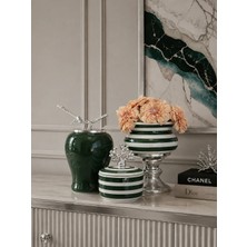Feray Home Dekoratif - Salon Seti Yeşil Zebra Gümüş