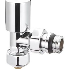 Kazan Hobi KVN102 Köşe Tip Radyatör ve Havlupan Vanası, Pex 16 * 2 Mm, Krom