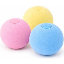 Kazan Hobi Interaktif Sesli Kedi Oyuncak Topu 3'lü Karışık Set, Mavi Pembe Sarı, Kurbağa Kuş Cırcır Böceği Sesli, Catnip Hazneli, 3 Paket Catnip Dahil (Piller Dahil)