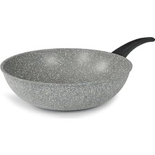 Kazan Hobi Dura Induction Wok Tava, Yapışmaz ve Çizilmeye Dayanıklı, Indüksiyon, Gaz, Seramik, 28 cm