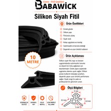 Babawick Silikon Fitil Siyah Renk Conta Dayanıklı Tamir Fitili