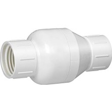 Kazan Hobi Sıralı Çek Valf, x Dişi Dişli, Pvc Çizelge 40,1-1/2-Inç, 1,5-Inç, Beyaz, VCKP40B7B