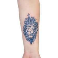 Kazan Hobi Serseri Kral Aslan Yarı Kalıcı Aylık Geçici Dövme Yapıştırma Dövme 18X11 cm