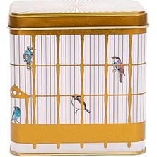 Kazan Hobi ER205-T7 Bird Cage Desenli Kare Metal Saklama Kabı 9x9 cm