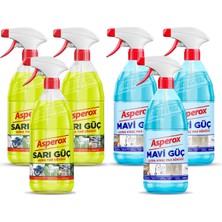 Asperox Sarı Güç + Mavi Güç Sprey 6 x 1 Lt Karma Paket