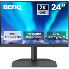 Kazan Hobi SW242Q 24 2k Adobergb 90W Usb-C Fotoğraf ve Renk Düzenleme Monitörü / 61,2 cm SW242Q 16:10 Hdmı/dp Sb.lift/pivot Spk. Wqxga