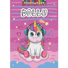 Kazan Hobi Dolly: Personalized Coloring Book For, Theme: Unicorn, Birthday Gift Girl, Daughter..., 25 Designs With Name, Large Size A4 (Ca. 8.5 x 11 Inches), Ages: 4-8