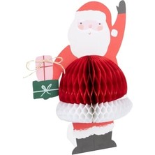Kazan Hobi Petek Süslemeli Noel Baba Tebrik Kartı