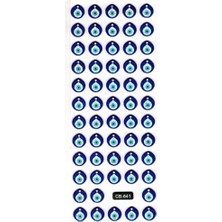 Kazan Hobi Mini Nazar Boncuğu Kabartmalı Sticker, 16X7 Cm, Defter ve Planlayıcı Etiketi (CB641)