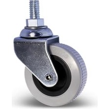Kazan Hobi 10 mm Vidalı Sandalye ve Sehpa Tekeri, Krom Gri, 50 mm