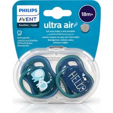 Philips Avent Ultra Air 18+ Ay Ortodontik Emzik 2’li Paket – Bpa Içermez, Ultra Hava Akışlı, Mavi/yeşil