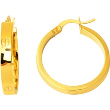 Bilezikci Kartiyer 22 Ayar Altın Halka Küpe 2,5 cm. Çaplı