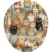 İyi Fikirler Sevimli Kediler Desenli Bilek Destekli Mouse Pad