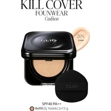Kazan Hobi Cıca Içerikli, Yüksek Kapatıcılı, Yarı Mat Fondöten Cushion Set (21N Linen) SPF40 Pa++