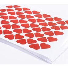 Kazan Hobi Dikey Şerit Kalpli Sticker Seti, 600 Adet