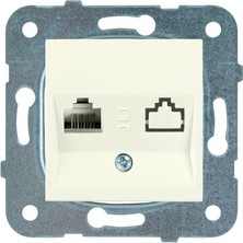 Kazan Hobi Karre-Meridian Krem Tekli Data Cat6 Mekanizma