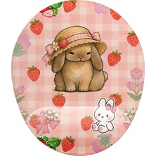 İyi Fikirler Çilek Temalı Sevimli Tavşan Bilek Destekli Mouse Pad