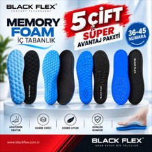 Black Flex Blackflex Memory Foam Tabanlık Süper Avantaj Paketi 5'li Seri 36-45
