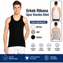 Lumina Seher Erkek Ribana Spor Rambo Atlet-Siyah-L