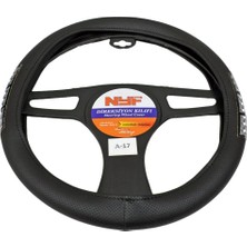 Nyf A-17 Geçmeli Direksiyon Kılıfı Fosforlu Siyah (Dama Gri) 38 cm