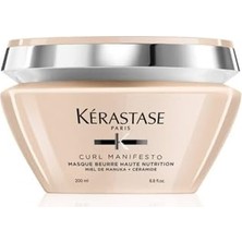 Kazan Hobi Curl Manifesto Besleyici Maske, Kıvırcık Saçlar Için, 200 ml Çiçekli Bej