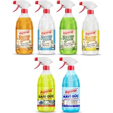 Asperox Retro Serisi 1 Litre 4 Lü + Sarı Güç 1 Lt + Mavi Güç 1 Lt - 6 Lı Karma Paket