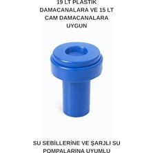 Kazan Hobi Damacana Yaylı Sebil Kapağı Sızıntı Önleyici, Şarjlı Su Pompasına ve Su Sebiline Uyumlu Kapak Mavi