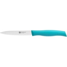 Kazan Hobi Twin Grip Soyma Doğrama Bıçağı, 10 Cm, Mavi