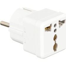Kazan Hobi Evrensel Adaptör Seyahat Fişi Beyaz Ab Normu, 250V Ac 10~16A Ingiliz ve Amerikan Fiş Dönüştürücü Priz Adaptör