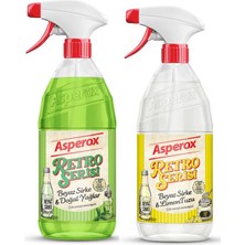 Asperox Retro Serisi 1 Litre Beyaz Sirke & Doğal Yağlar ve Beyaz Sirke & Limon Tuzu