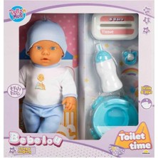 Kazan Hobi 1030141 Sesli Bebelou Tuvalet Zamanı Bebek Seti 32 cm