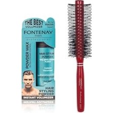 Kazan Hobi Saç Şekillendirici Pudra Toz Wax Mat Effect Profesyonel Saç Fırçası 1017 2'li Set